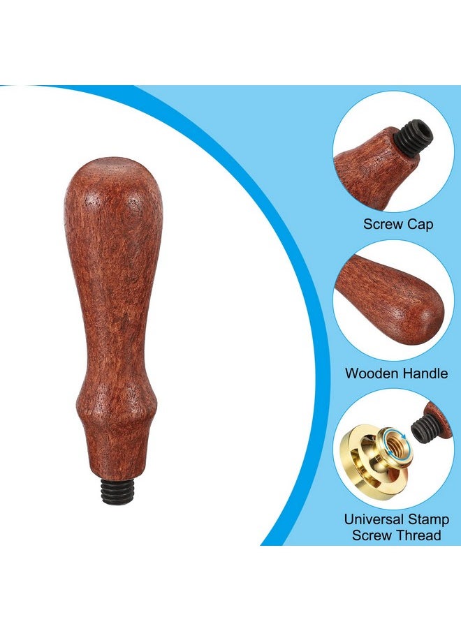 Wax Seal Stamp Handle Only, Wooden Handle Replacement Sealing Stamp Handles For Wedding Invitation Card Letter Envelope Style 3, Brown