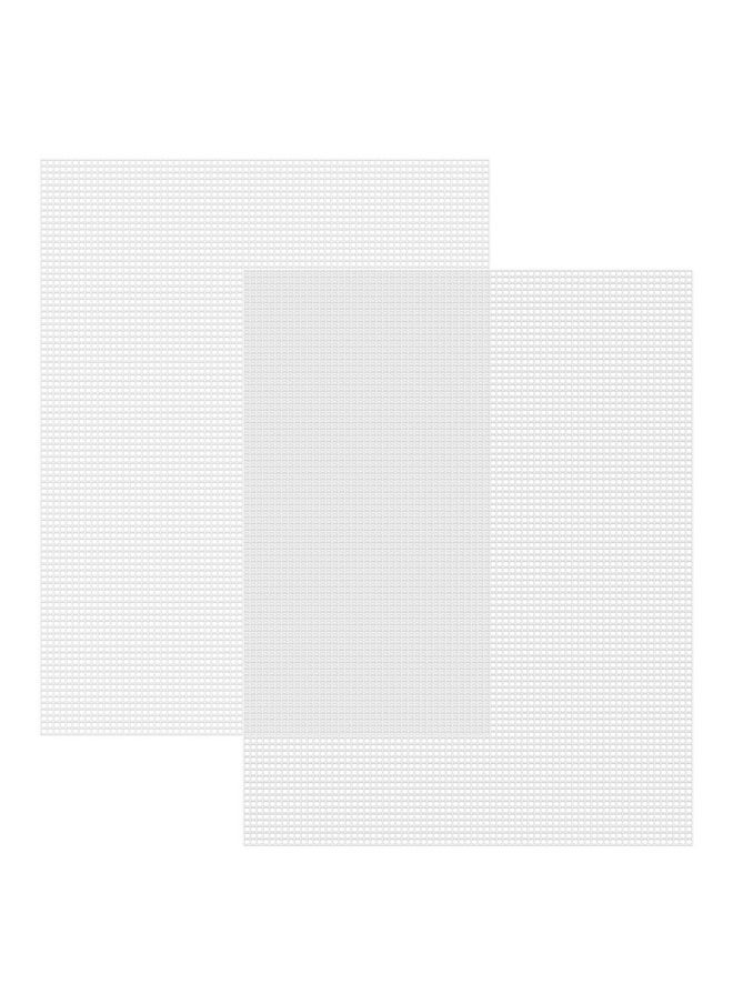 2 Pieces 7 Count Plastic Mesh Canvas Sheets For Embroidery, Acrylic Yarn Crafting, Knit Crochet Projects And Make Aquarium Dividers (10.5 X 13.5 Inch)