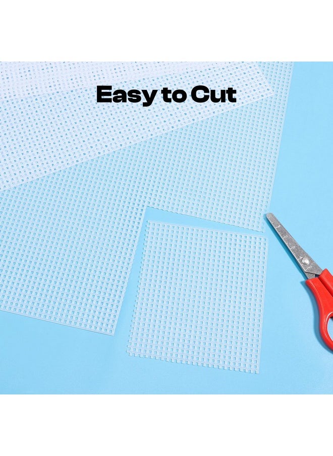 2 Pieces 7 Count Plastic Mesh Canvas Sheets For Embroidery, Acrylic Yarn Crafting, Knit Crochet Projects And Make Aquarium Dividers (10.5 X 13.5 Inch)