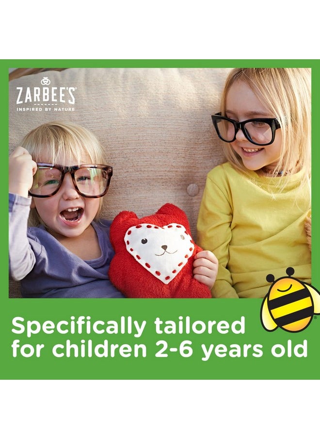 Zarbee’S Kids Cough + Mucus Daytime For Children 2-6 With Dark Honey, Ivy Leaf, Zinc & Elderberry, #1 Pediatrician Recommended, Drug & Alcohol-Free, Mixed Berry Flavor, 4Fl Oz