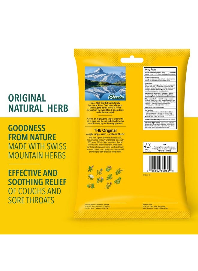 Original Herb Cough Drops, 45 Count, Cough Suppressant & Throat Relieving Drops With Naturally Sourced Menthol, Pleasing Herbal Taste For Coughs & Throat Irritation Symptom Relief