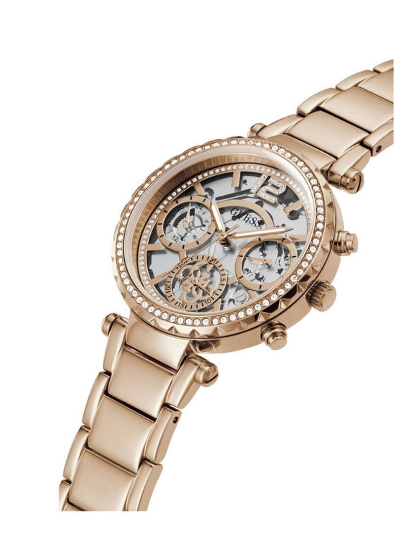 Solstice Women's Clear Dial Stainless Steel Multi-Function Watch GW0403L3 - 37mm - Rose Gold