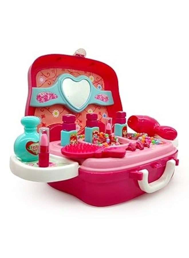 Beauty Makeup Set Toy with Briefcase and Accessories Pretend Play Fun Toys for Girls