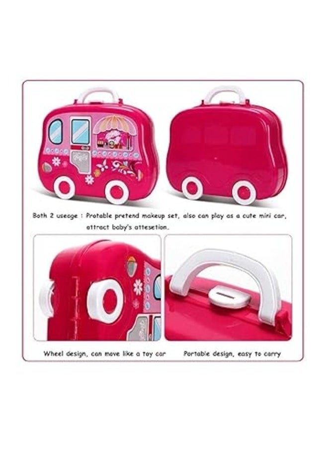 Beauty Makeup Set Toy with Briefcase and Accessories Pretend Play Fun Toys for Girls