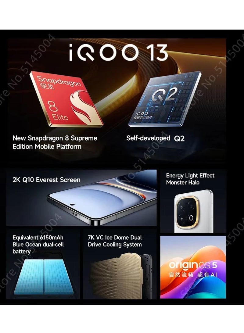 13 Mobile 12GB - 512GB White 5G NFC Snapdragon 8 Elite Octa Core 6.82” Display 50MP OIS Triple Camera Smartphone 120W Fast Charger 6150mAh Battery with Google play Chinese version