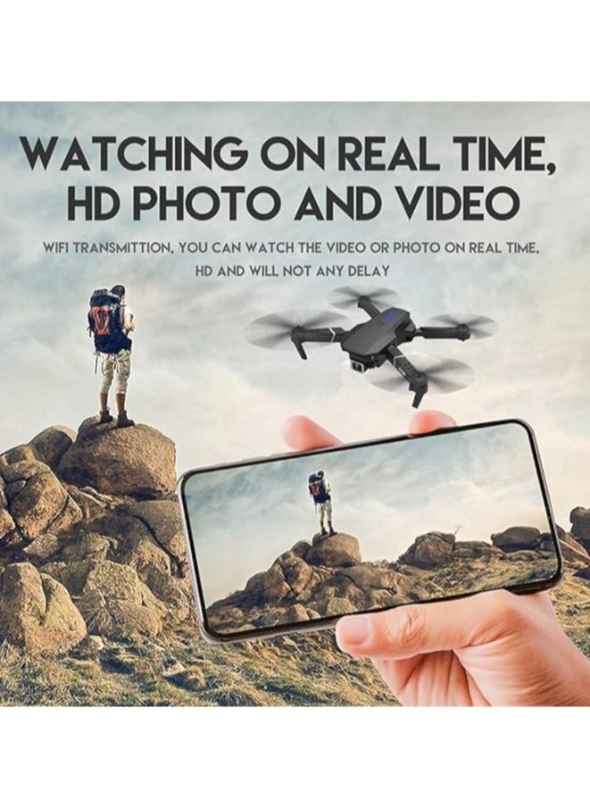 Drone with 4K Camera for Auto Return Home, Follow Me, Dual Cameras, Waypoints, Headless Mode (Black)