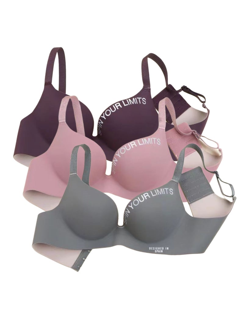 3 Pieces Women Bra Seamless And Wireless Push Up Bra