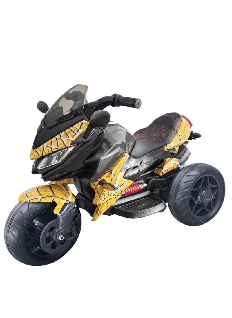 Lovely Baby LB 5188DX 12V Ride-On Bike for Kids, Fun Ride-On for Ages 2-5 Years - Yellow