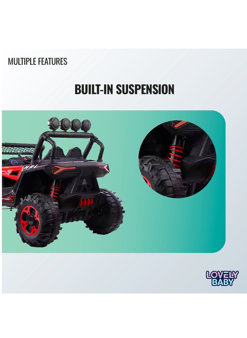 Lovely Baby Powered Riding Jeep LB 918L, Off-Road Remote Control Car - Red