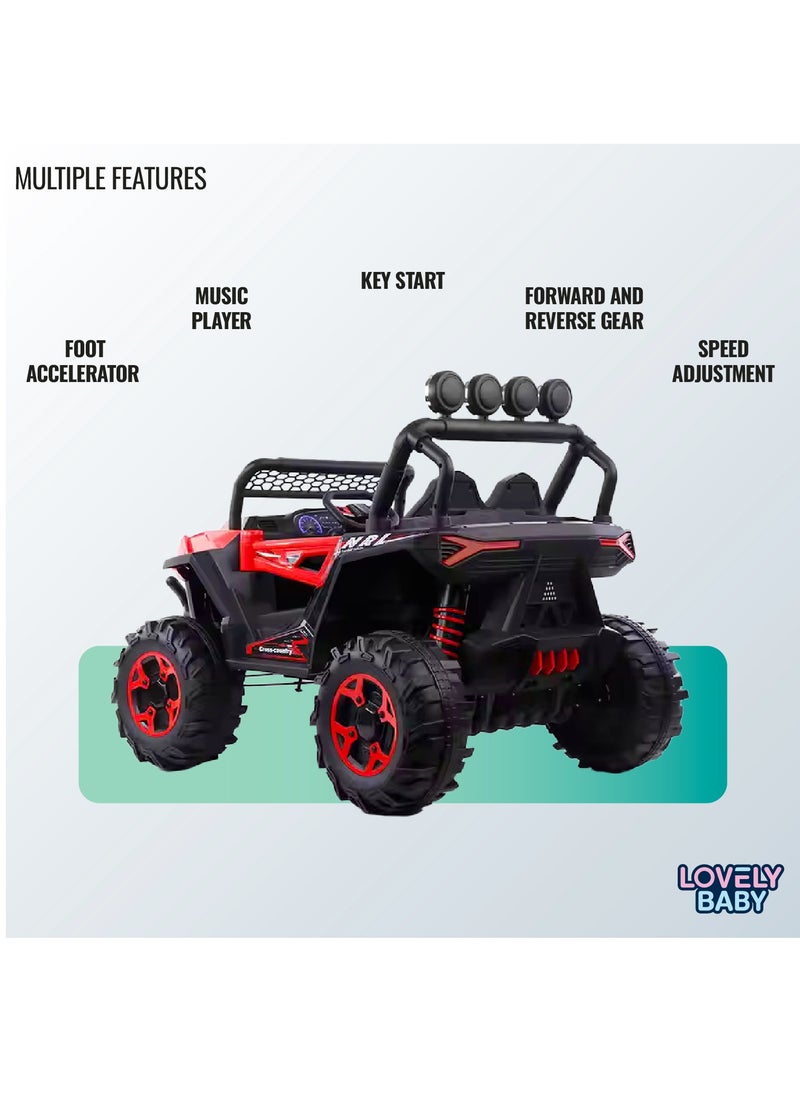 Lovely Baby Powered Riding Jeep LB 918L, Off-Road Remote Control Car - Red