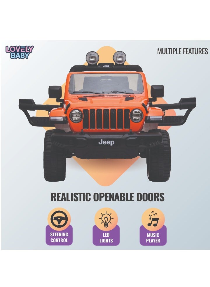 Lovely Baby Powered Ride on Jeep LB 555EL for Kids - Orange