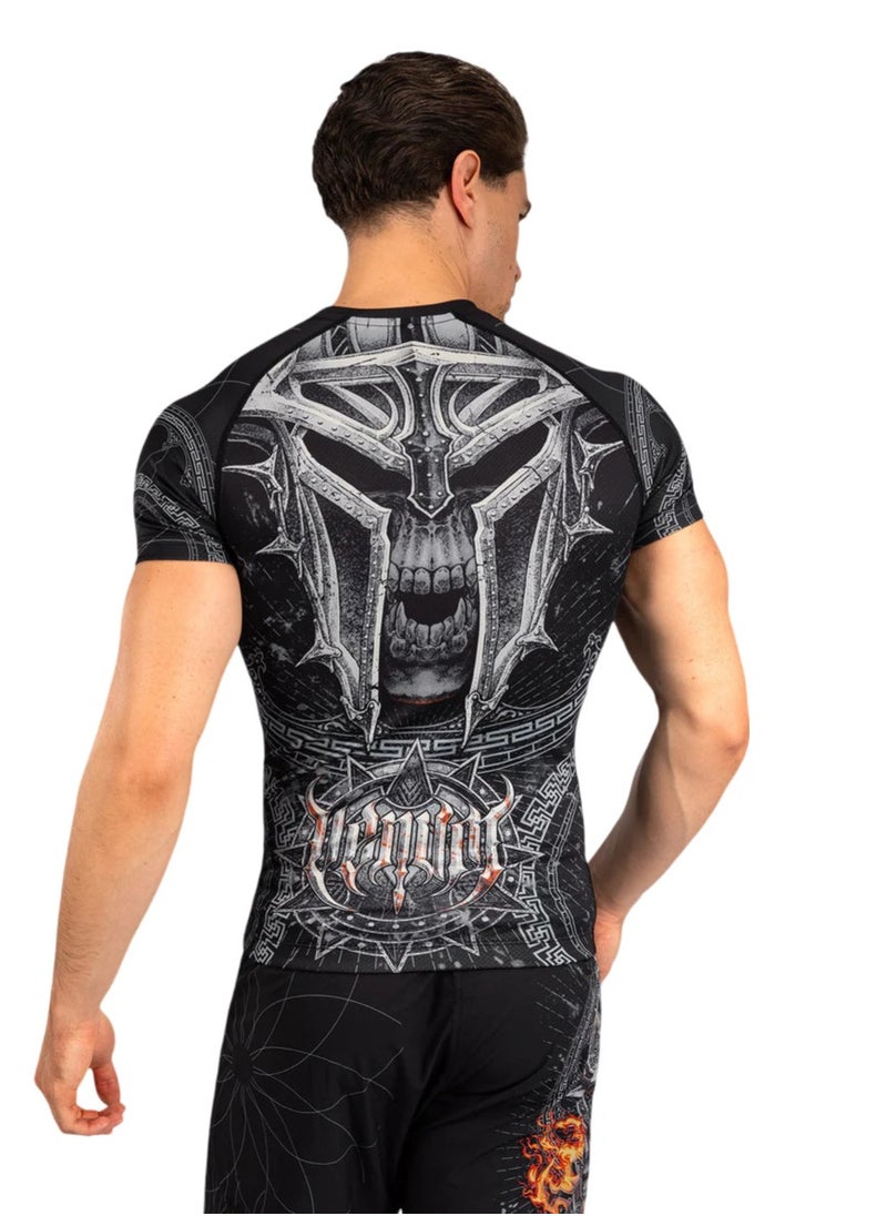 VENUM GLADIATOR 5.0 RASHGUARD SHORT SLEEVE BLACK/SILVER