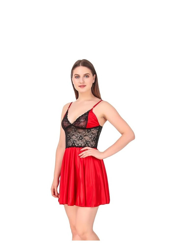 Accessorize Kingdom Women's Satin Solid Night Wear (Size - Free Size)