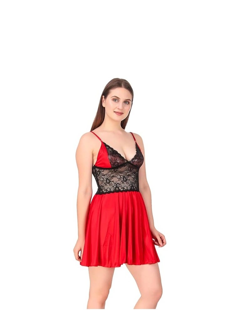 Accessorize Kingdom Women's Satin Solid Night Wear (Size - Free Size)