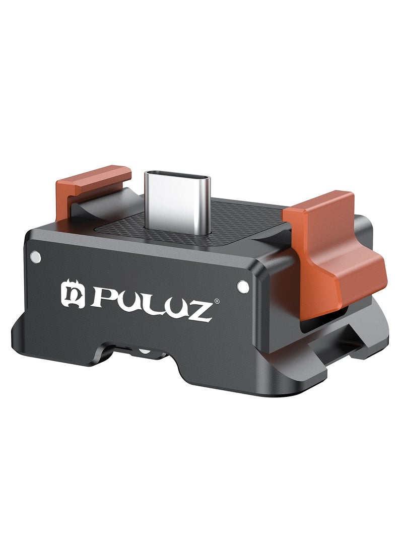 For DJI Osmo Pocket 3 PULUZ Type-C Charging Base Quick Release Mount Adapter (Black)