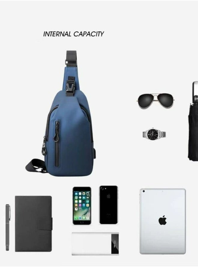 Skycare Sling Crossbody Bag Small Shoulder Backpack for Men Waterproof Slim Chest Bags Casual Daypack for Travel Cycling