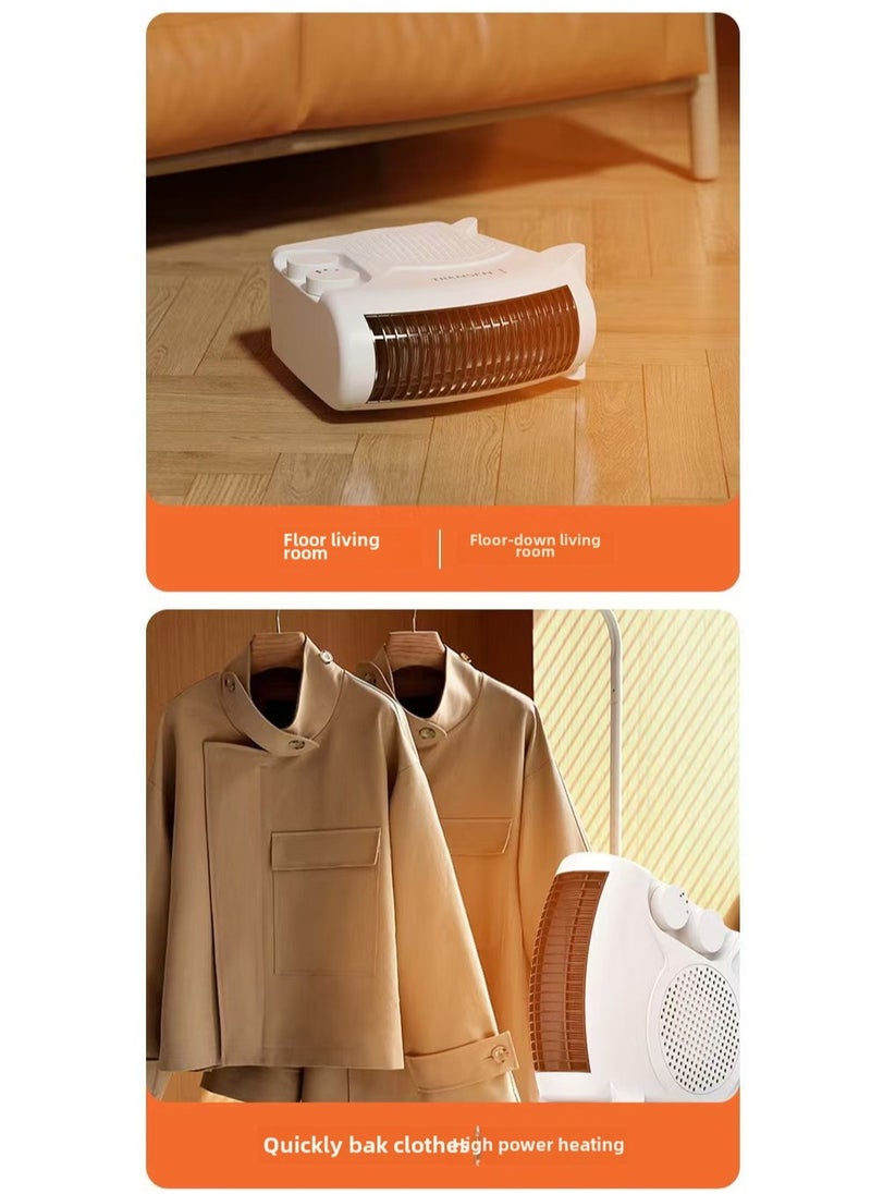 Electric Fan Heater 600 W, Space Heater For Home/Flat/Office, With 2 Heat Settings, Fan/Warm/Hot Function, Thermostat Control | Overheat Protection, Portable
