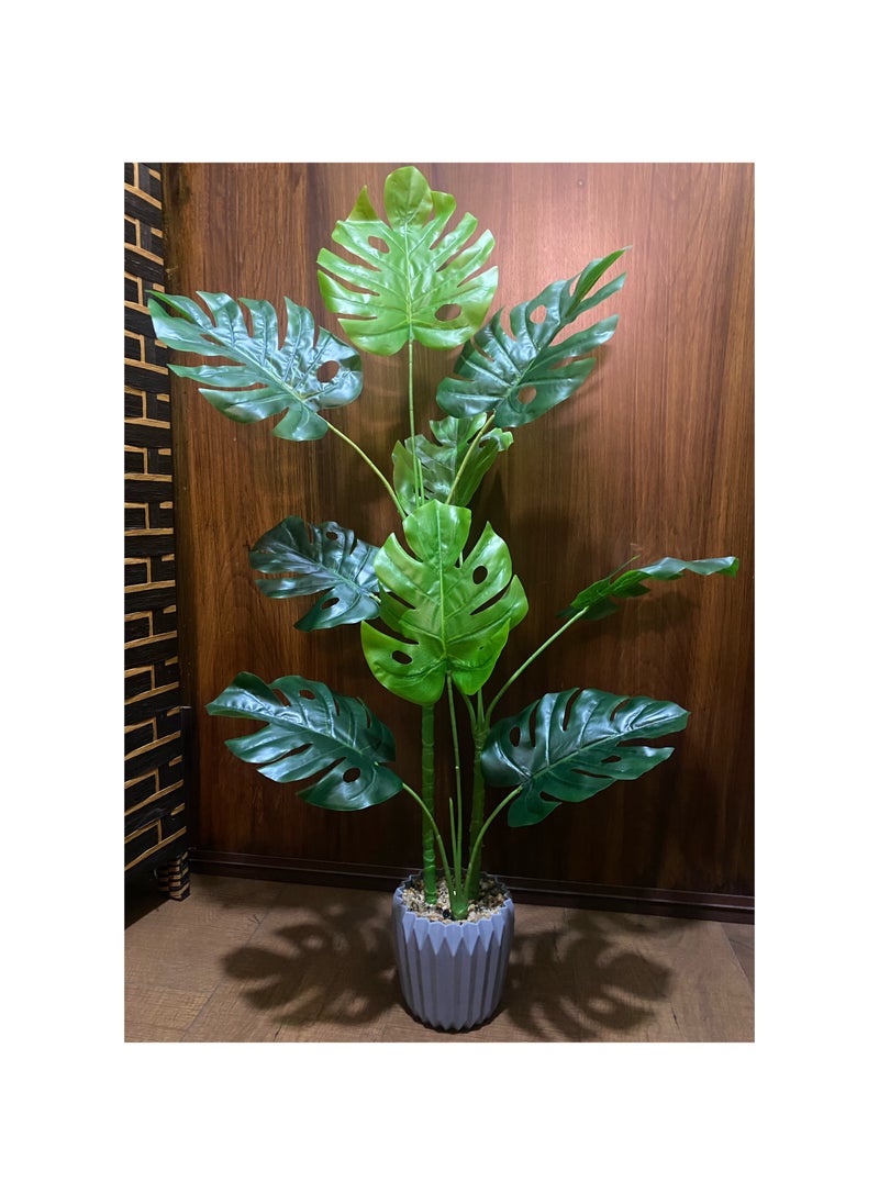 Artificial Turtle Back Plants 70cm high Home Decoration Indoor and Outdoor Artificial Large Plants Bonsai Suitable for Modern Office Living Room Home Furnishings Gifts with Flower Pots(70cm)