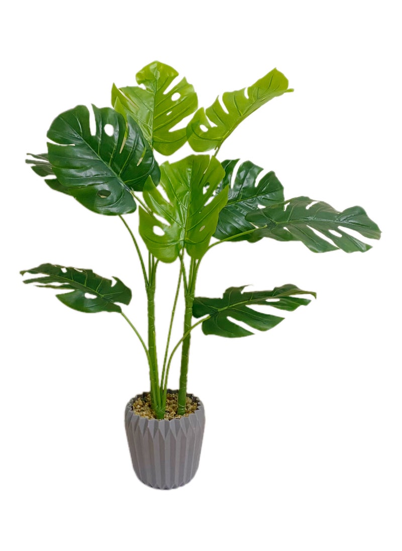 Artificial Turtle Back Plants 70cm high Home Decoration Indoor and Outdoor Artificial Large Plants Bonsai Suitable for Modern Office Living Room Home Furnishings Gifts with Flower Pots(70cm)