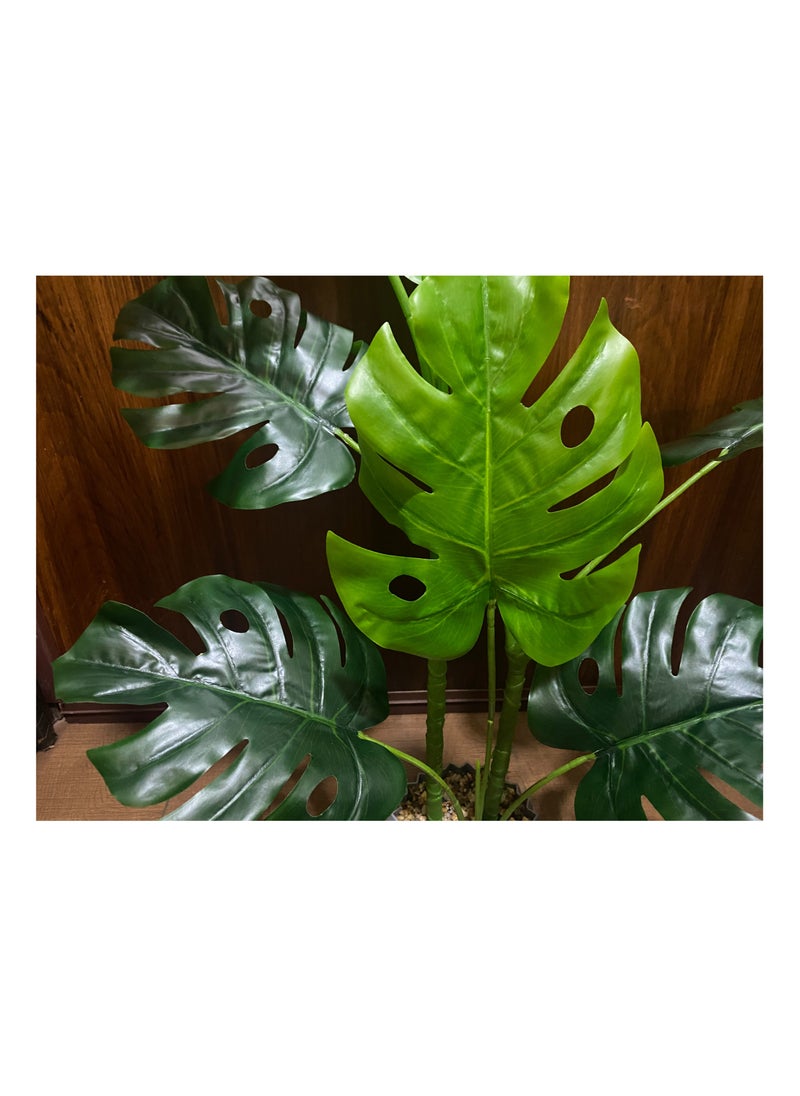 Artificial Turtle Back Plants 70cm high Home Decoration Indoor and Outdoor Artificial Large Plants Bonsai Suitable for Modern Office Living Room Home Furnishings Gifts with Flower Pots(70cm)