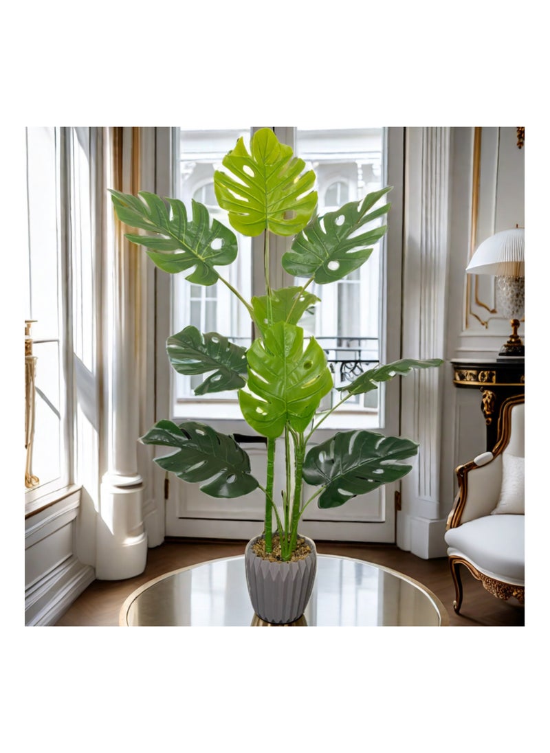 Artificial Turtle Back Plants 90cm high Home Decoration Indoor and Outdoor Artificial Large Plants Bonsai Suitable for Modern Office Living Room Home Furnishings Gifts with Flower Pots (Extra large)