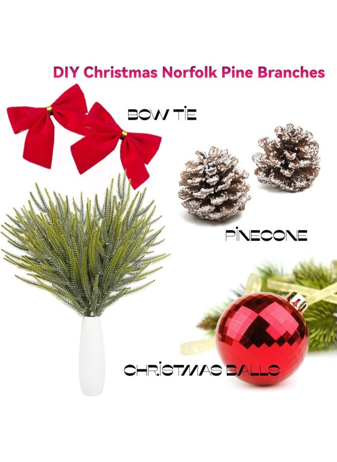 6/12PCS Christmas Norfolk Pine Branches, 20.5