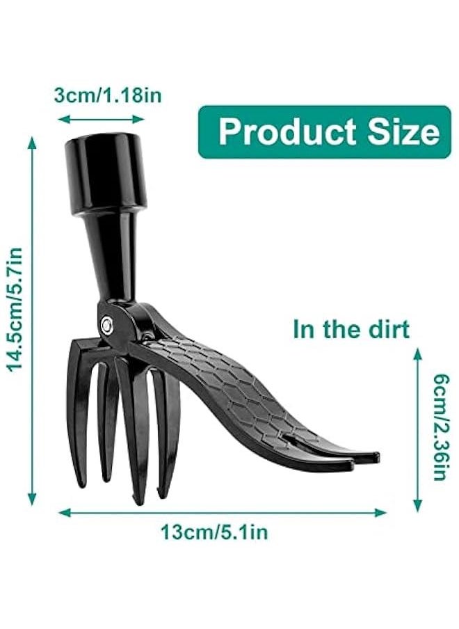 Weed Puller Tool, Stand Up Weed Puller Tool, 4 Claw Steel Head Manual Stand Up Weed Puller Tool, Save Effort and Efficiency Weed Removal Head for Outdoor Garden Lawn