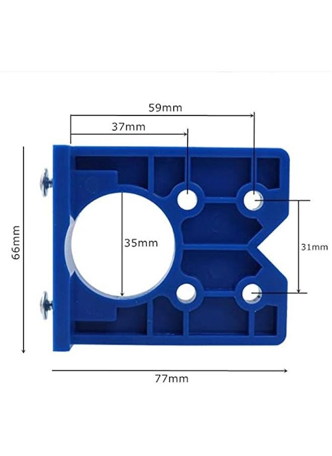 35mm Concealed Hinge Jig Kit, Efficient Drill Bit, Sturdy, Portable Hinge Drilling Hole Router Jig for Hinge Positioning of Furniture Doors and Cabinets, Cabinet Clamp Alignment