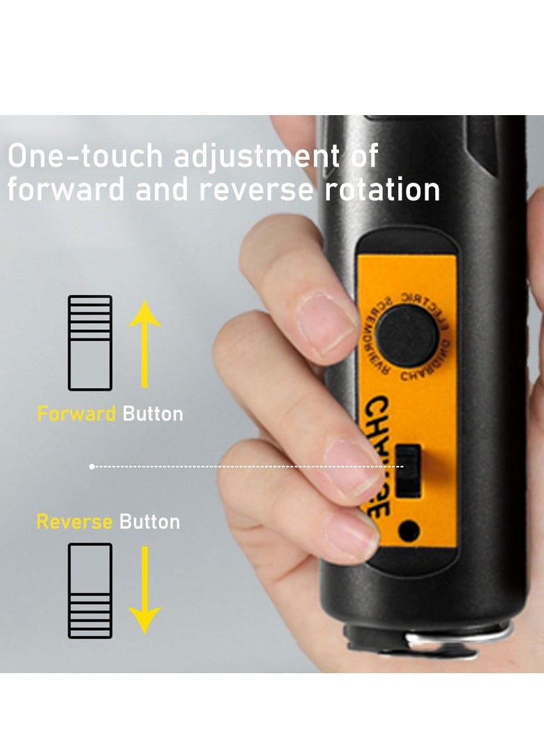 Rechargeable Electric Screwdriver Cordless - Compact & Powerful with Strong Magnetic Suction - Multi-Functional Electrician Tools Set for Enhanced Battery Life