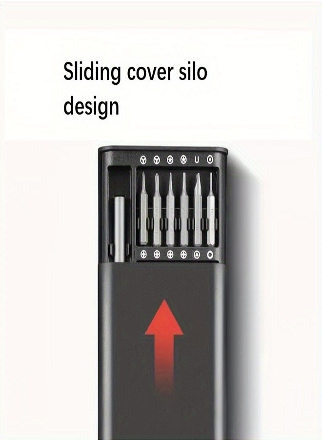 24 in 1 Phillips screwdriver tool set for dismantling mobile phones and computers, multifunctional repair batch head