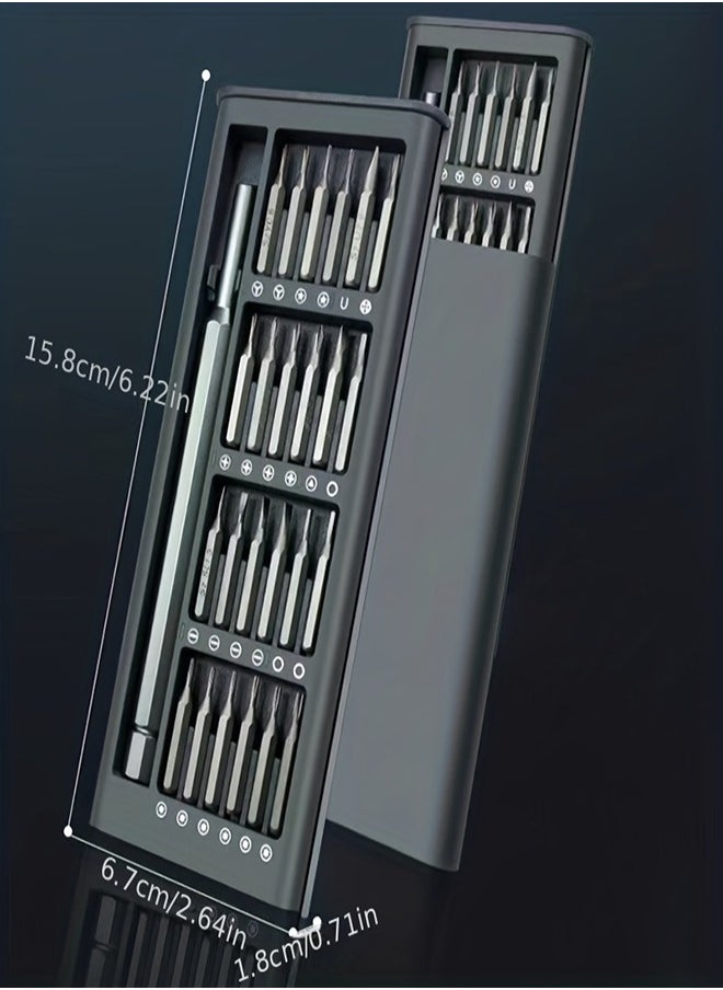 24 in 1 Phillips screwdriver tool set for dismantling mobile phones and computers, multifunctional repair batch head