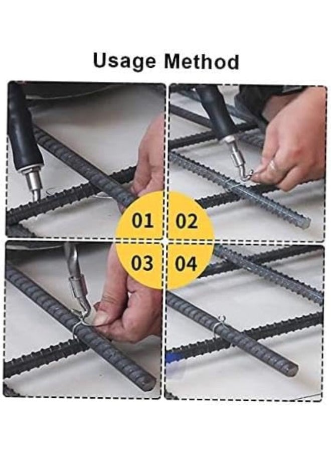 [Rebar Tying Tool] Semi-automatic Wire with Retractable Hook Soft Handle for Construction Site Reinforcement – Reduce Hand Fatigue for Efficient and Easy Tie Binding