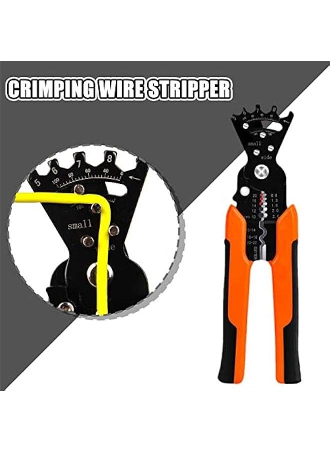 Multifunctional Electrician Wire Splitting Pliers with Wrench and Multi Angle Wire Bending Function, Ergonomic Non Slip Handle, Cable Stripping and Cutting Pliers for 5, 6, 7, 8 Wires