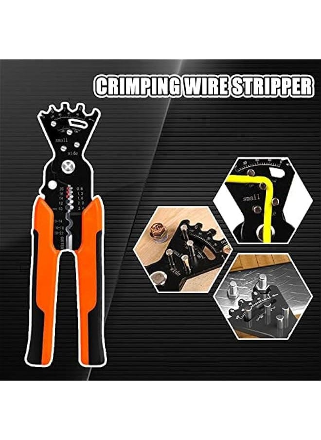 Multifunctional Electrician Wire Splitting Pliers with Wrench and Multi Angle Wire Bending Function, Ergonomic Non Slip Handle, Cable Stripping and Cutting Pliers for 5, 6, 7, 8 Wires