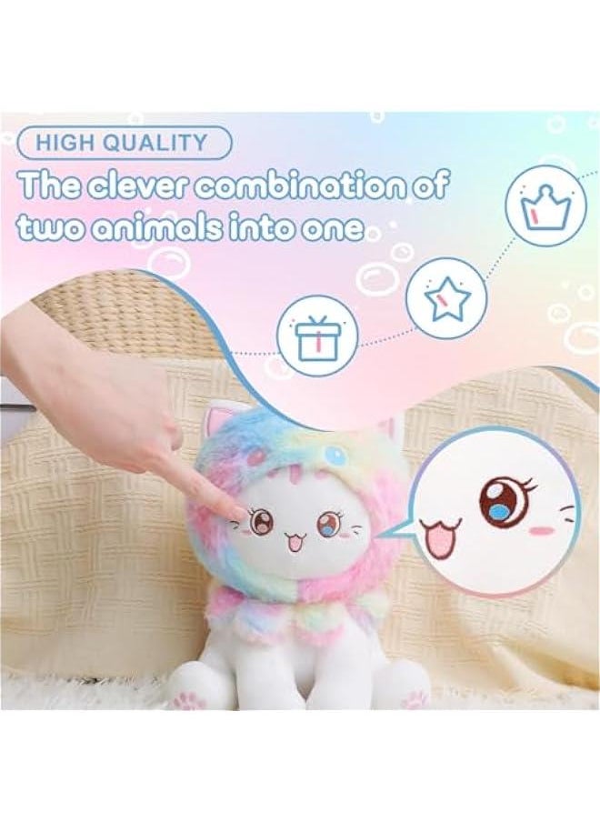 Cute Octopus Cat Plush Toy 10 Kawaii Kitten Stuffed Animal, Cat Octopus Plushie Pillow Gift for Kids