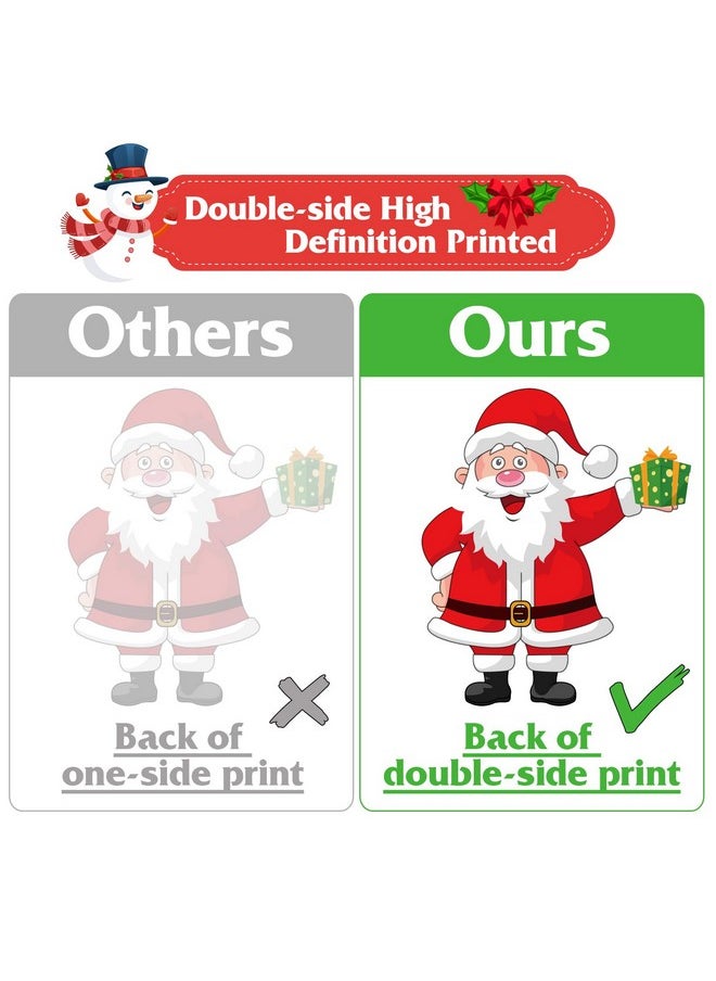 Christmas Window Clings Christmas Decorations, 10 Sheets Christmas Window Stickers For Indoor And Outdoor Xmas Decor, Double Side Printed Snowflakes Christmas Window Decals For Door/Home/Office/Car