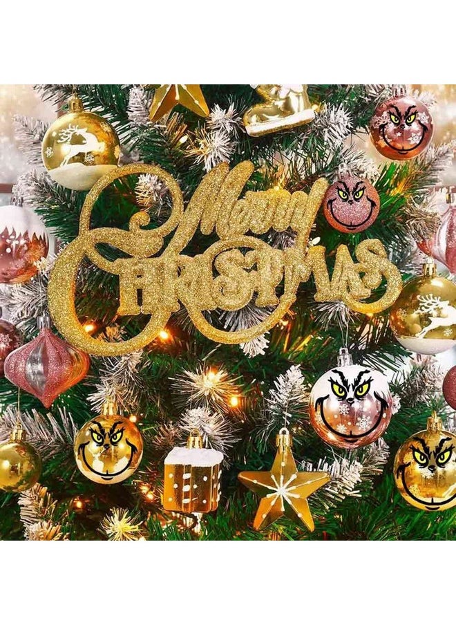 10 Pcs Christmas Decorations Stickers For Ornaments, Decals Vinyl Sticker, Christmas Decorations, Diy Sticker, Christmas Stickers For Home Project, Party Supplies(Yellow)