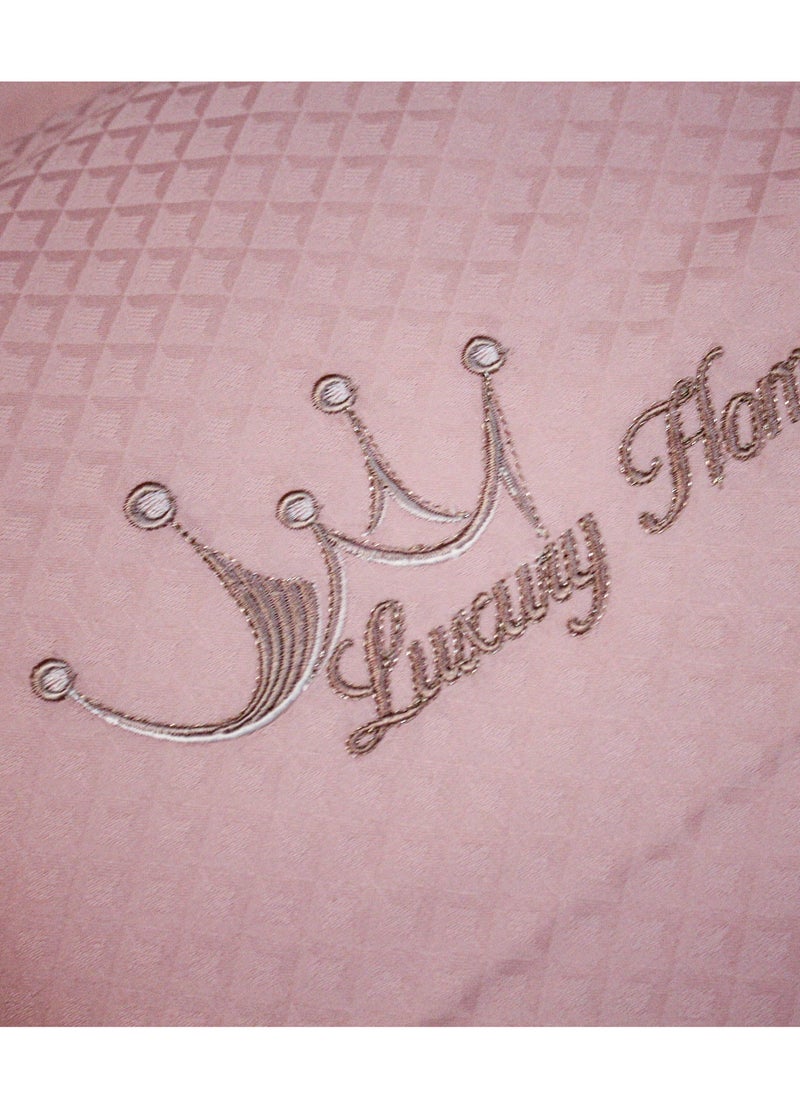 100s Light Luxury Embroidery Hilton Pink 200 * 230cm Bed Set of Four Pieces