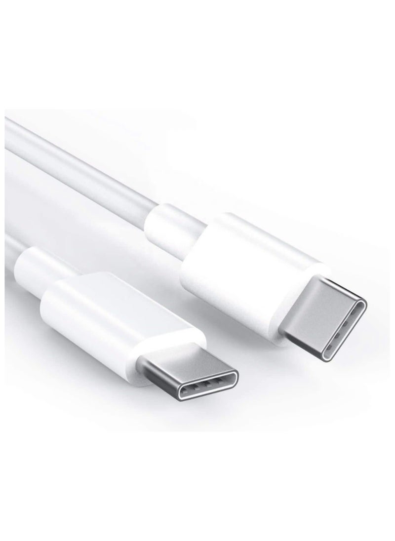 Power Flow USB C Cable 60W, USB-C to USB-C Cable 2 meter, USB C Charger Cable for iPhone 15, Mac Book Pro 2020, iPad Pro 2020, Switch, Samsung Galaxy S20 Plus S9 S8 Plus, Pixel, Laptops and lot more