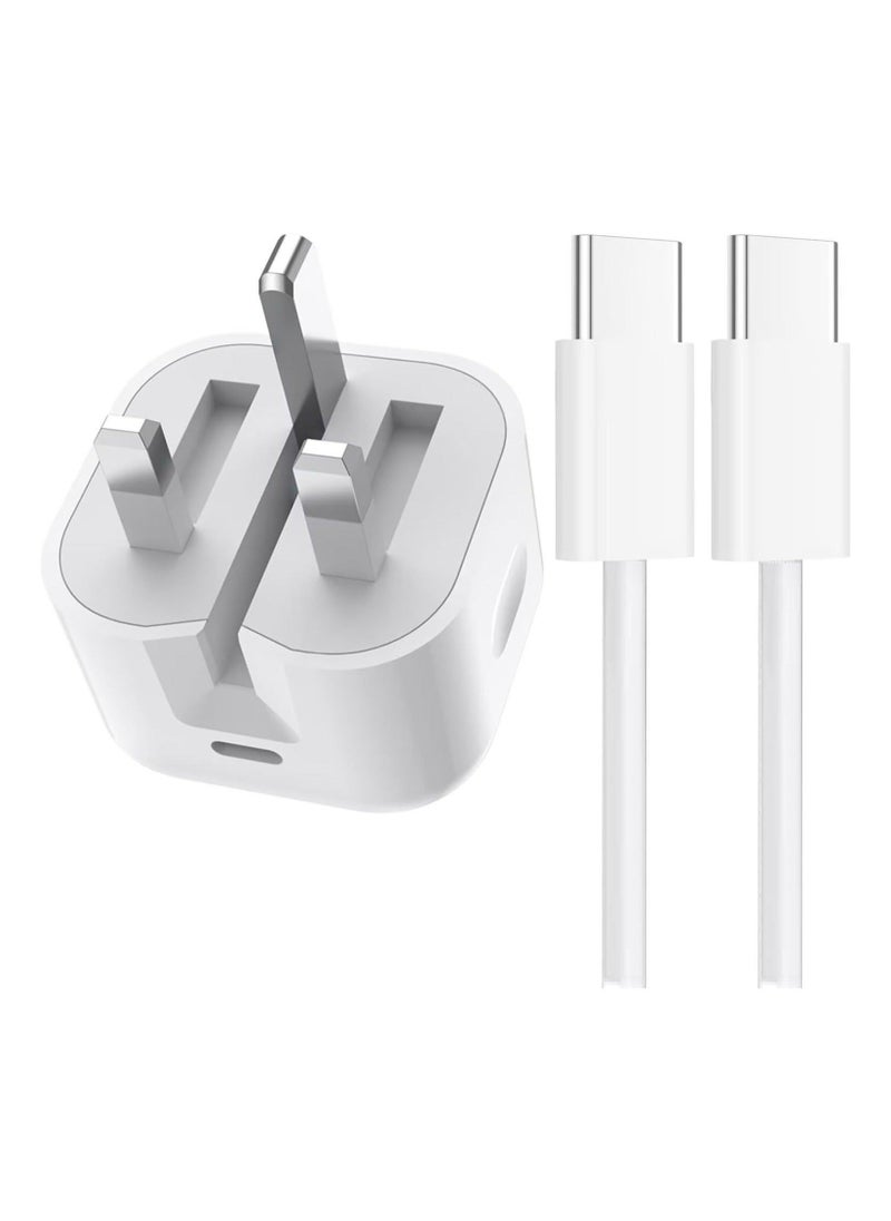 iPhone 15 Pro Max Charger With USB C Port 35 Watt with 1M iPhone Fast Charging Cord Type C to C for iPhone 15 Pro max/15 Pro/15 plus/15, Samsung S24 and all USB C mobiles / Tabs