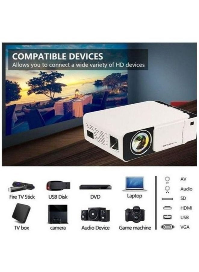 Borrego T5 Portable WIFI LED Mini Projector 2200 Lumens 30K Hours Multicolor