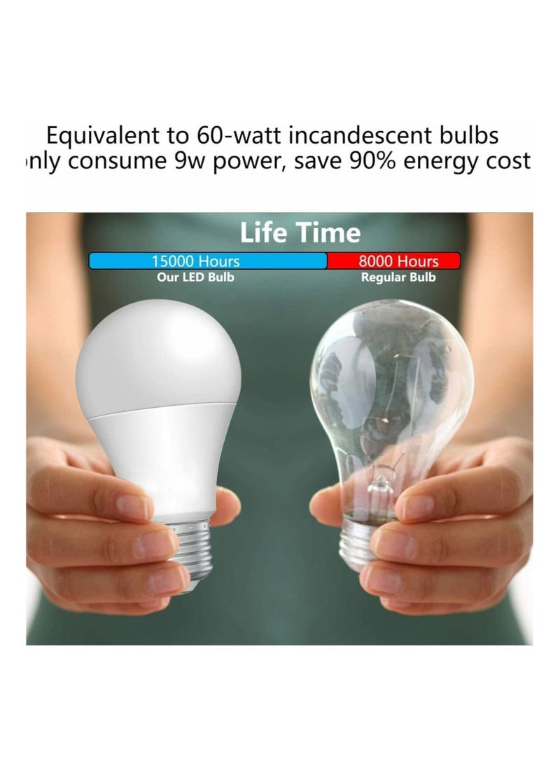 9W 12W 18W LED Light Bulb,Pack of 10,Non-Dimmable,E27 Base,6500K Daylight,Cool White