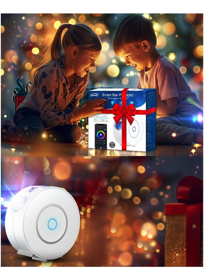 Smart Star Projector Light for Bedroom Control by Smart APP u0026 Voice Control Alexa and Google Home, 3D LED Projector Night Light with Nebula and Timing for Kids Bedroom Party Décor
