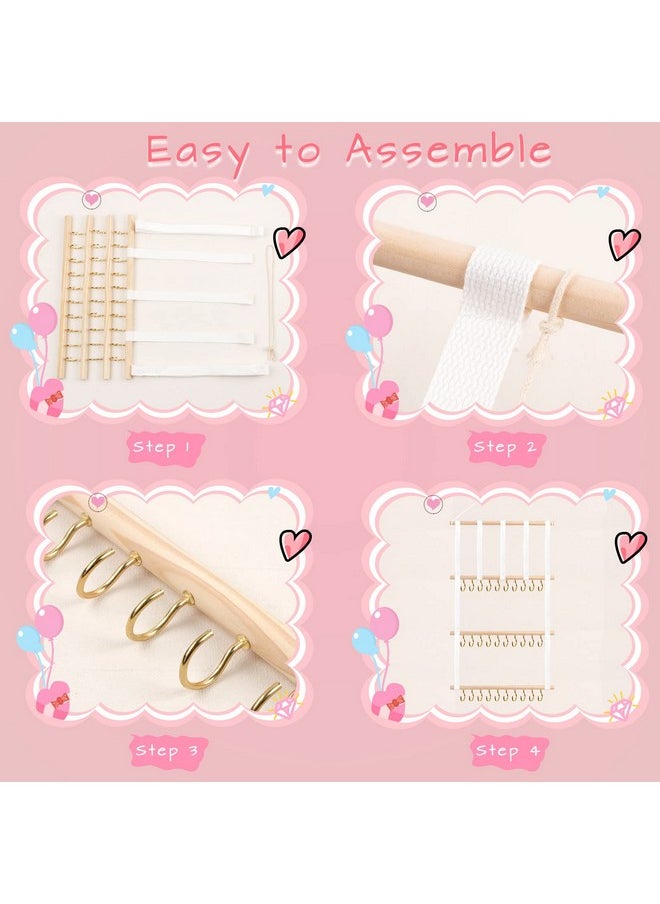 Baby Headband & Bow Holder For Girls Hair Bows, Hanging Baby Headbands Organizer Storage Newborn Headband Holder For Wall, Room, Door Or Closet (1Pcs White)