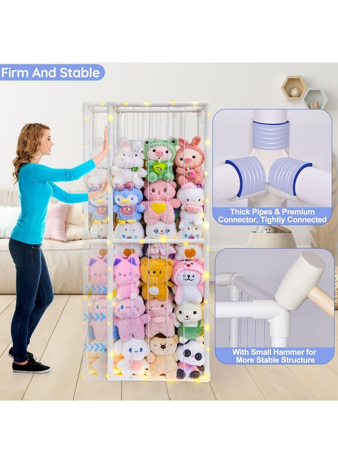 Stuffed Animals Zoo Storage Stuffed Animals Holder Extra Large Plushies Storage Pvc Playroom Organizer Stuffed Animals Cage For Nursery Bedroom