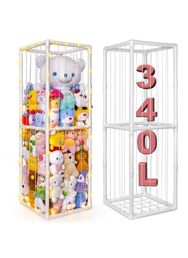 Stuffed Animals Zoo Storage Stuffed Animals Holder Extra Large Plushies Storage Pvc Playroom Organizer Stuffed Animals Cage For Nursery Bedroom