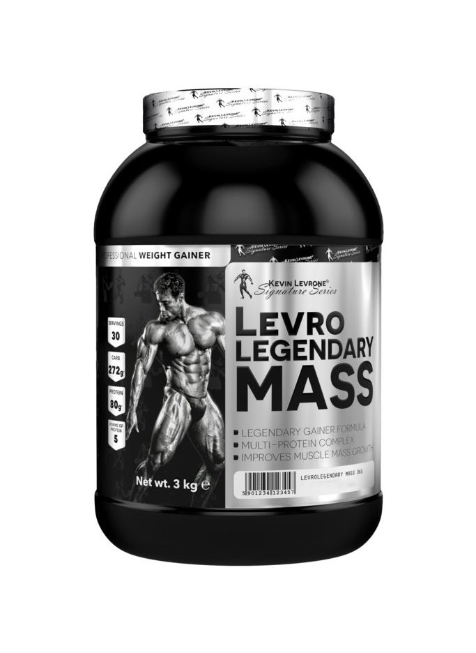 Levro Legendary Mass, Legendary Gainer Formula, Cookies And Cream Flavour, 3kg