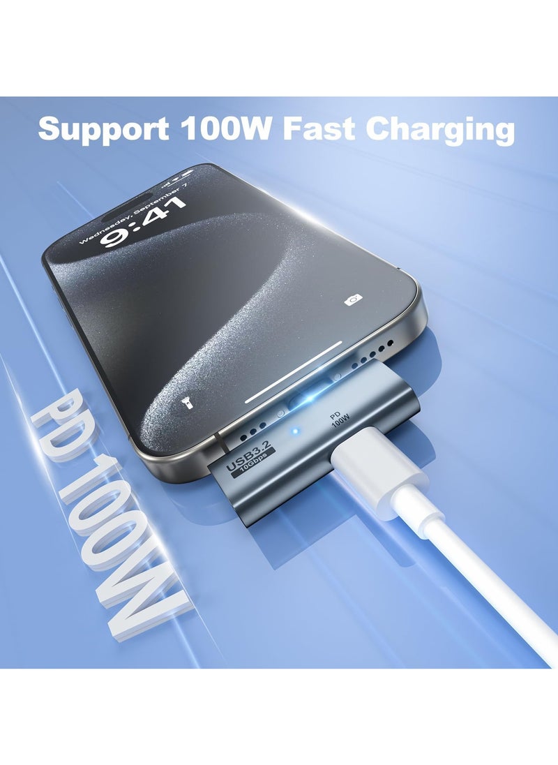 USB C to USB 3.2 Adapter, 2 Pack 2-in-1 with 100W Type C Charging Port, OTG Converter for Meta Quest 2, Rog Ally, Steam Deck, for iPhone 15 Series, iPad, MacBook and More