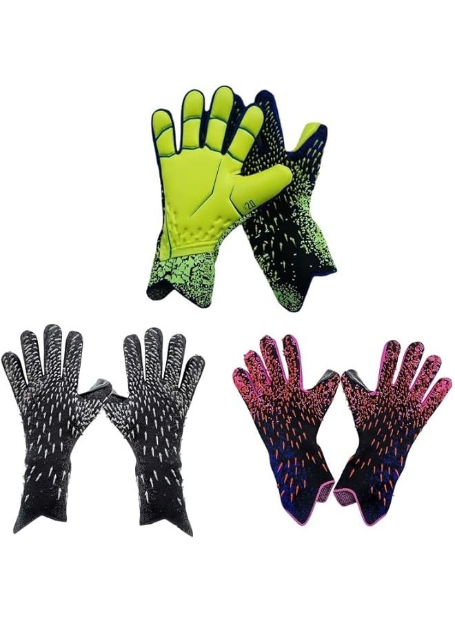 Goalkeeper Gloves,Strong Grip for Soccer Goalie Goalkeeper Gloves with Size 6/7/8/9/10 Football Gloves for Kids Youth and Adult Soccer Gloves