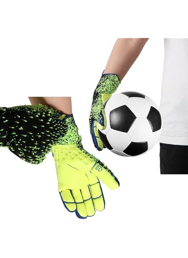 Goalkeeper Gloves,Strong Grip for Soccer Goalie Goalkeeper Gloves with Size 6/7/8/9/10 Football Gloves for Kids Youth and Adult Soccer Gloves